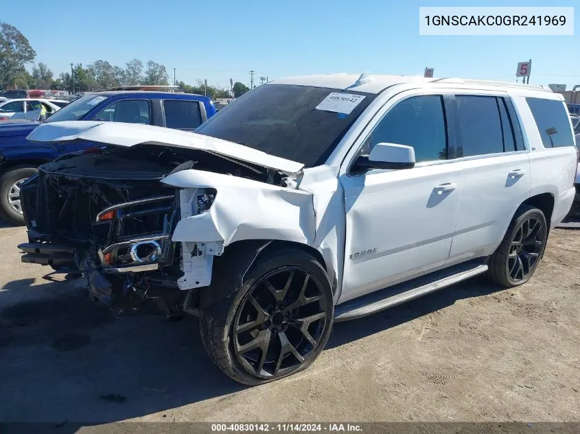 2016 Chevrolet Tahoe Ls VIN: 1GNSCAKC0GR241969 Lot: 40830142