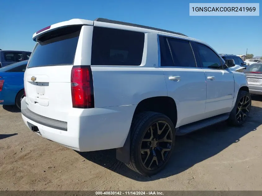 2016 Chevrolet Tahoe Ls VIN: 1GNSCAKC0GR241969 Lot: 40830142