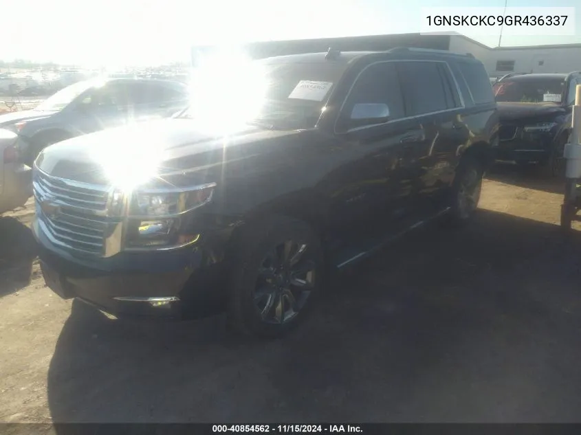 2016 Chevrolet Tahoe Ltz VIN: 1GNSKCKC9GR436337 Lot: 40854562