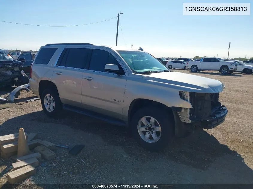 1GNSCAKC6GR358813 2016 Chevrolet Tahoe Ls