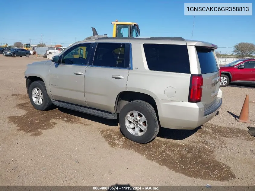 1GNSCAKC6GR358813 2016 Chevrolet Tahoe Ls