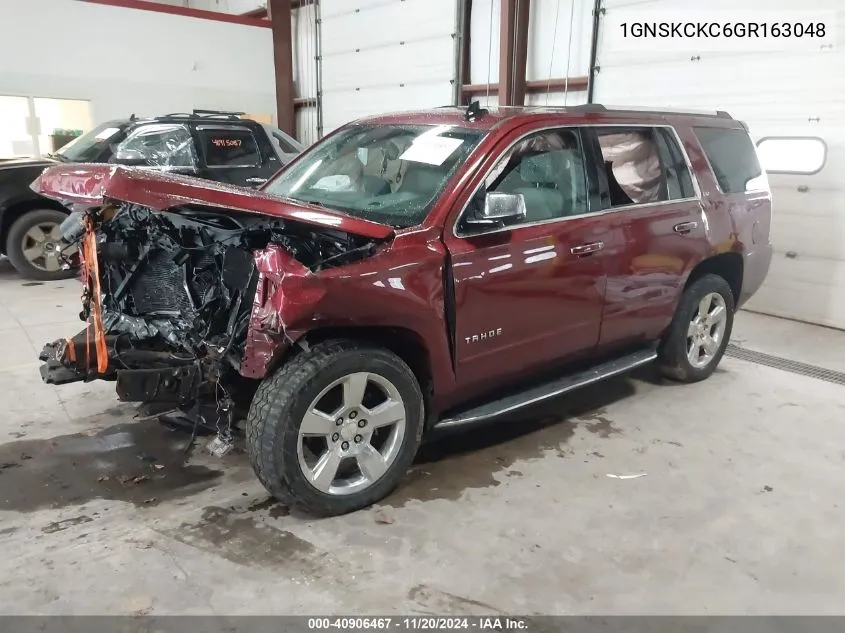 2016 Chevrolet Tahoe Ltz VIN: 1GNSKCKC6GR163048 Lot: 40906467