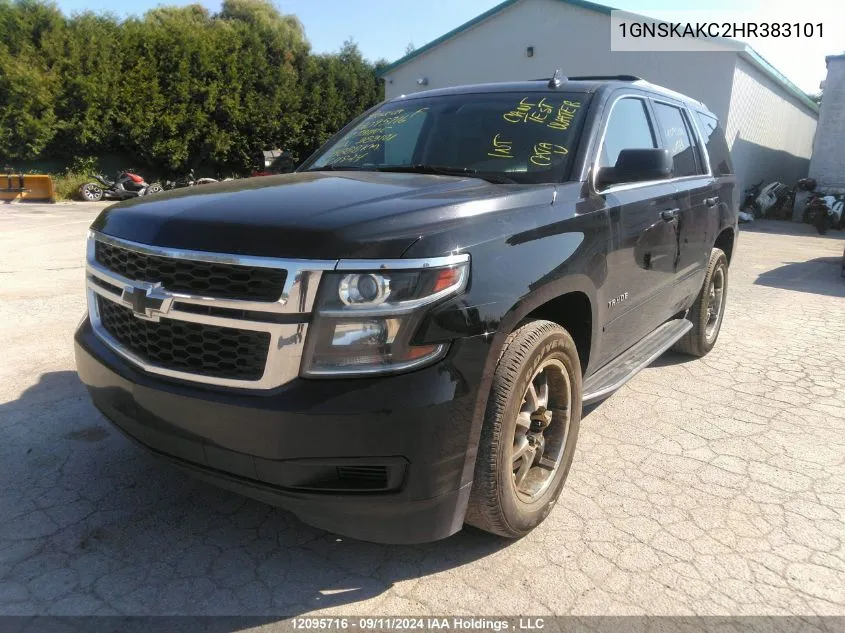 2017 Chevrolet Tahoe VIN: 1GNSKAKC2HR383101 Lot: 12095716