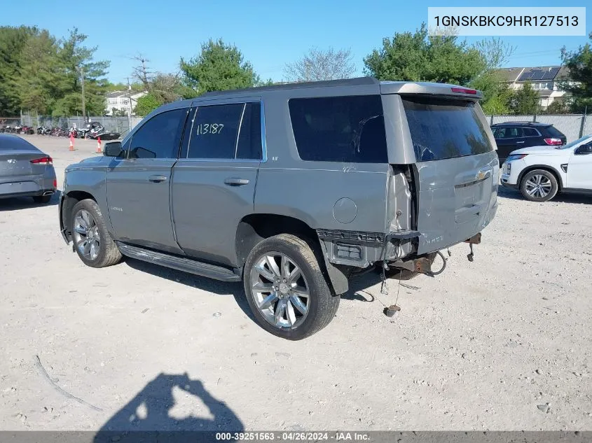 2017 Chevrolet Tahoe Lt VIN: 1GNSKBKC9HR127513 Lot: 39251563