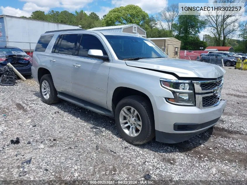 2017 Chevrolet Tahoe Ls VIN: 1GNSCAEC1HR302257 Lot: 39253887