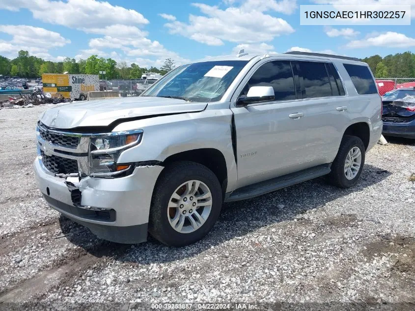 2017 Chevrolet Tahoe Ls VIN: 1GNSCAEC1HR302257 Lot: 39253887