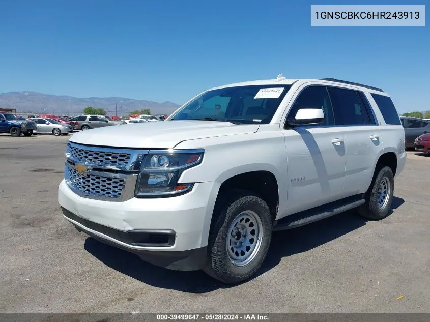 1GNSCBKC6HR243913 2017 Chevrolet Tahoe Lt