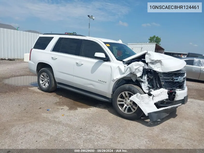 2017 Chevrolet Tahoe Ls VIN: 1GNSCAEC8HR124461 Lot: 39529650