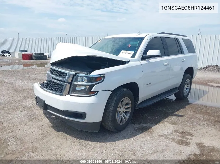 2017 Chevrolet Tahoe Ls VIN: 1GNSCAEC8HR124461 Lot: 39529650