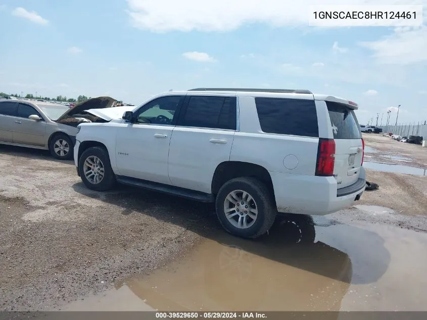 2017 Chevrolet Tahoe Ls VIN: 1GNSCAEC8HR124461 Lot: 39529650