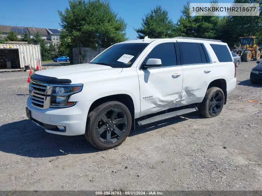 2017 Chevrolet Tahoe Lt VIN: 1GNSKBKC1HR218677 Lot: 39536783