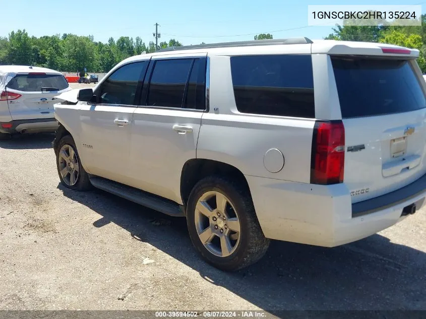 1GNSCBKC2HR135224 2017 Chevrolet Tahoe Lt