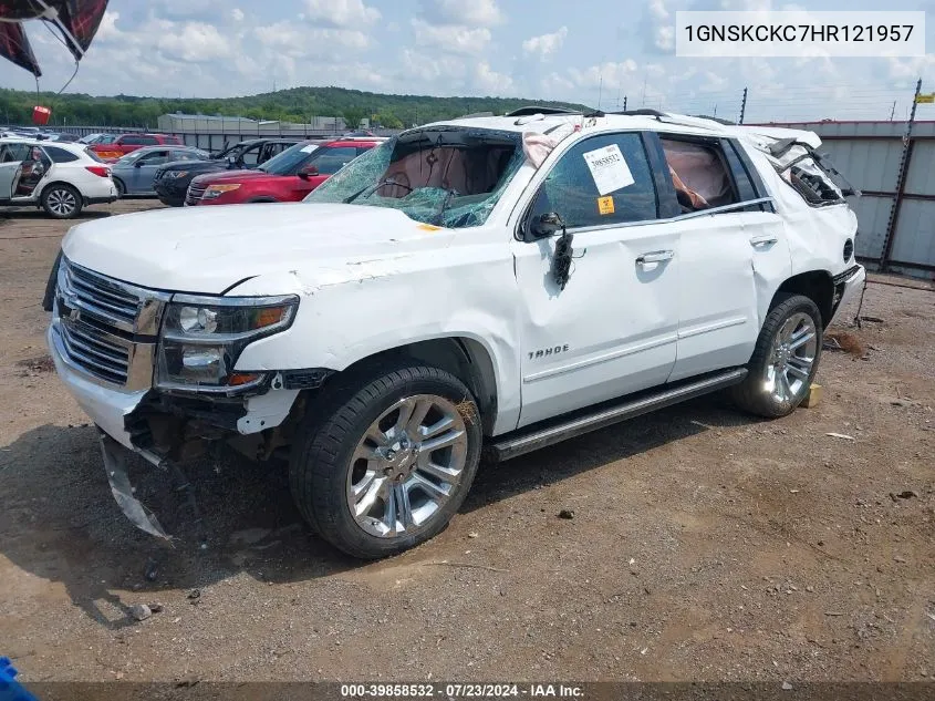 2017 Chevrolet Tahoe Premier VIN: 1GNSKCKC7HR121957 Lot: 39858532