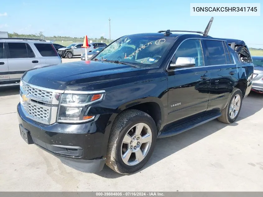 2017 Chevrolet Tahoe Ls VIN: 1GNSCAKC5HR341745 Lot: 39884805