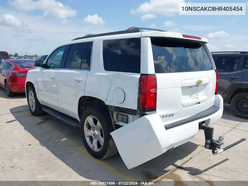 2017 Chevrolet Tahoe Ls VIN: 1GNSCAKC8HR405454 Lot: 39921686