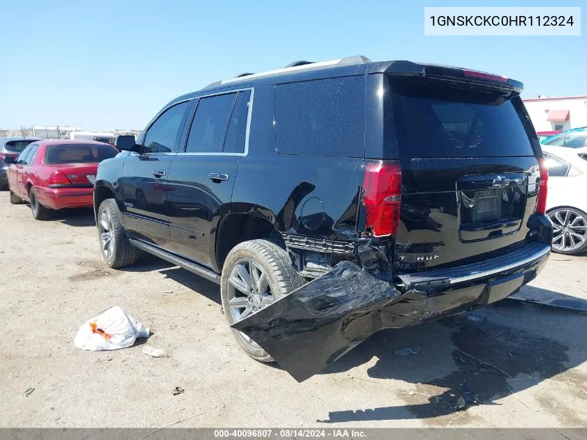 2017 Chevrolet Tahoe Premier VIN: 1GNSKCKC0HR112324 Lot: 40096807