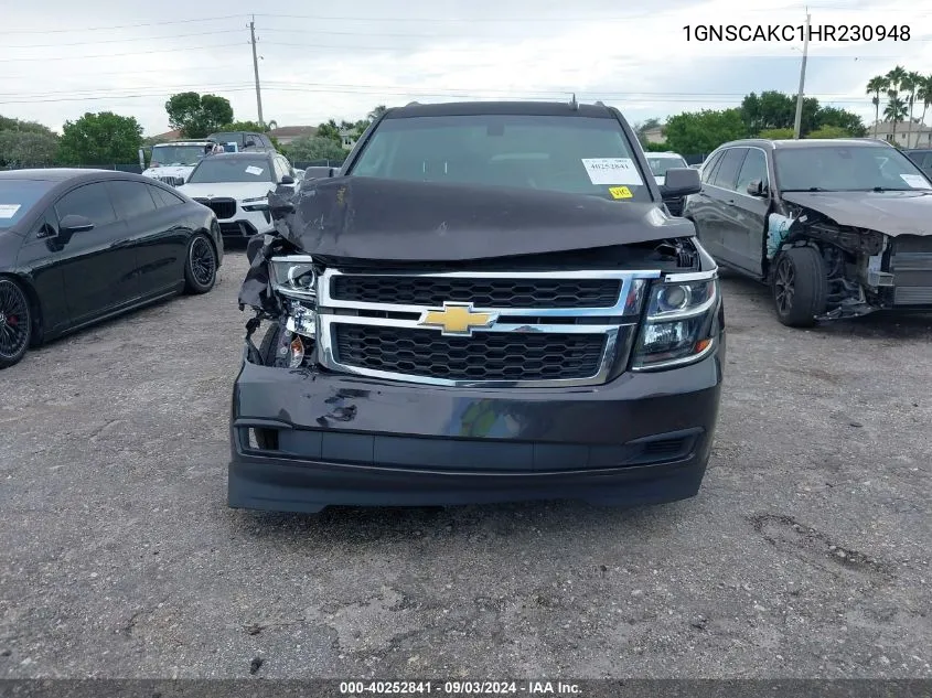 1GNSCAKC1HR230948 2017 Chevrolet Tahoe Ls