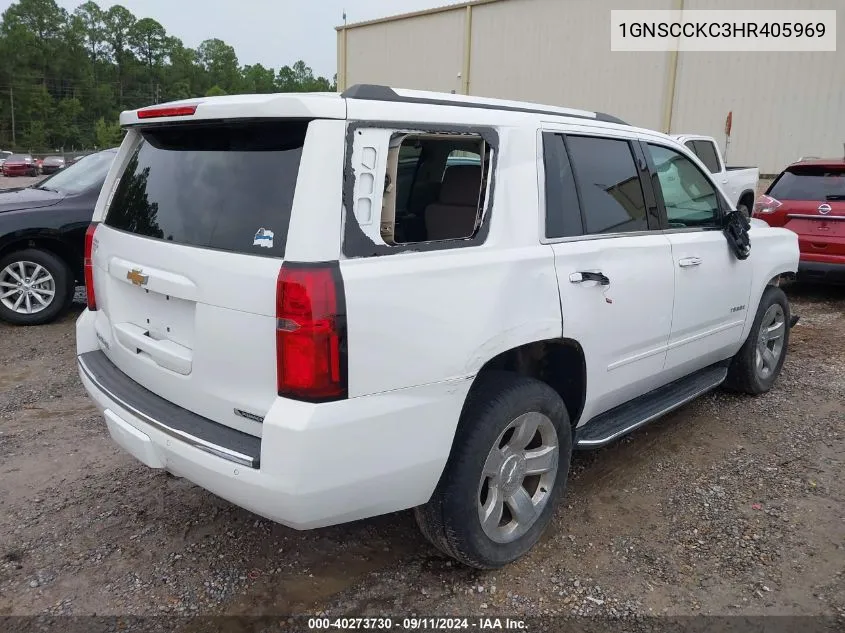 1GNSCCKC3HR405969 2017 Chevrolet Tahoe Premier