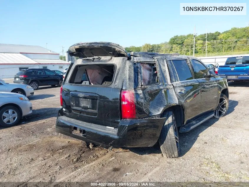 1GNSKBKC7HR370267 2017 Chevrolet Tahoe K1500 Lt