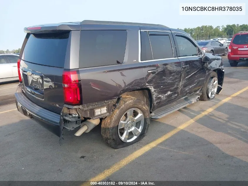 2017 Chevrolet Tahoe Lt VIN: 1GNSCBKC8HR378035 Lot: 40303182