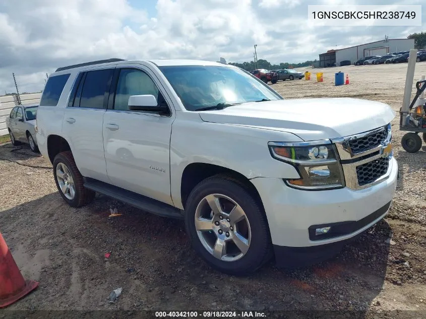 2017 Chevrolet Tahoe Lt VIN: 1GNSCBKC5HR238749 Lot: 40342100