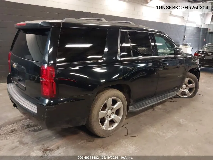 2017 Chevrolet Tahoe Lt VIN: 1GNSKBKC7HR260304 Lot: 40373482