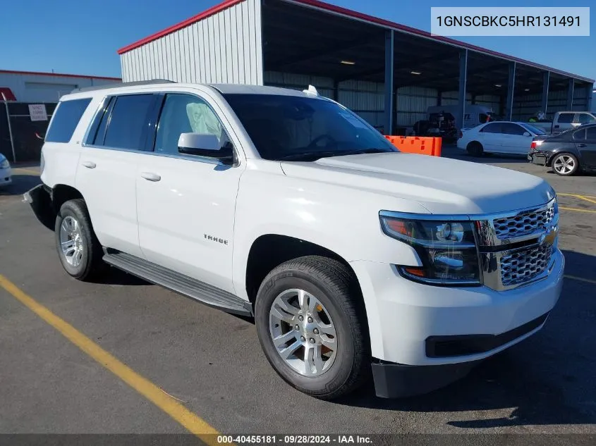 1GNSCBKC5HR131491 2017 Chevrolet Tahoe Lt