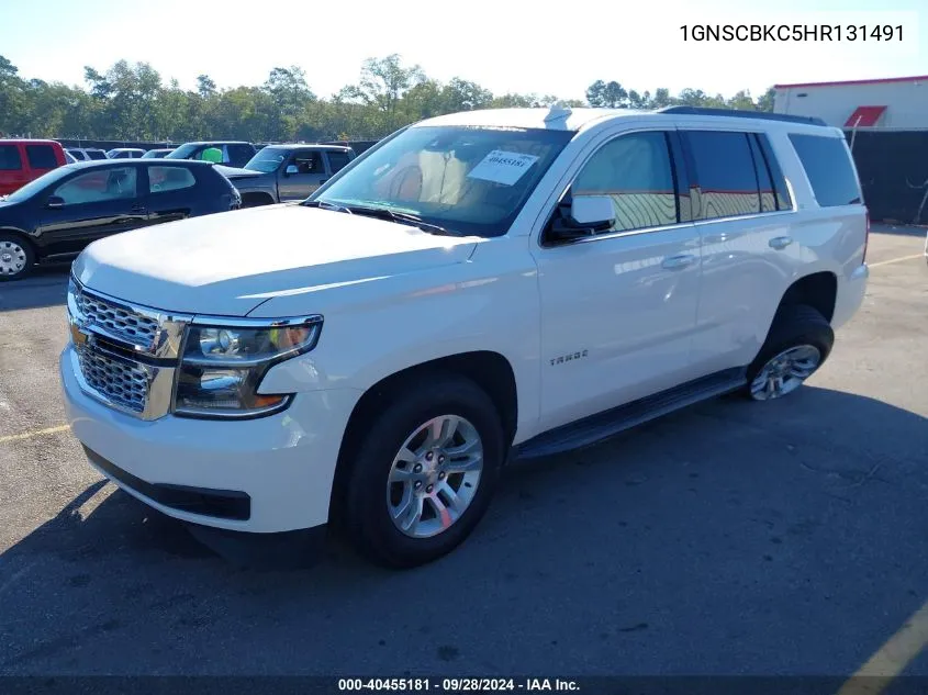 1GNSCBKC5HR131491 2017 Chevrolet Tahoe Lt