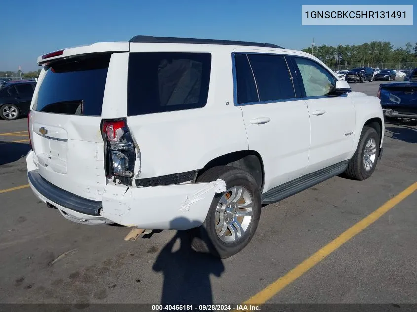 2017 Chevrolet Tahoe Lt VIN: 1GNSCBKC5HR131491 Lot: 40455181