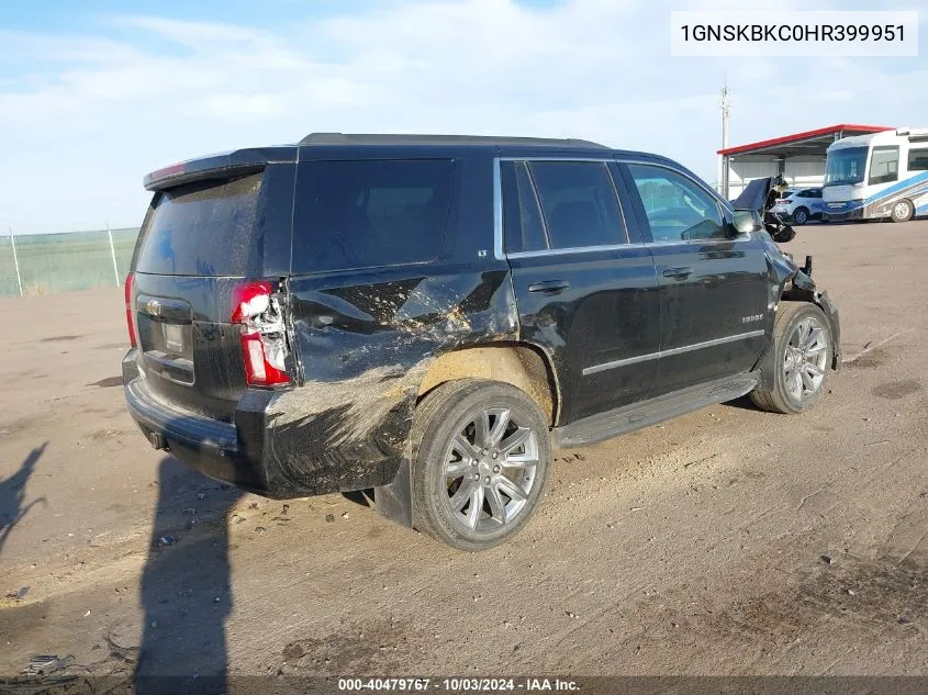 2017 Chevrolet Tahoe Lt VIN: 1GNSKBKC0HR399951 Lot: 40479767