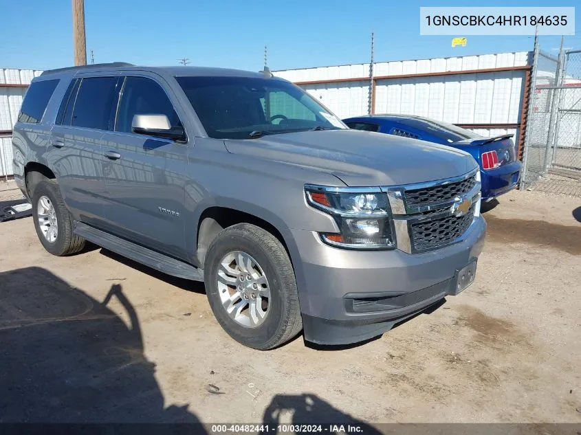 2017 Chevrolet Tahoe Lt VIN: 1GNSCBKC4HR184635 Lot: 40482441