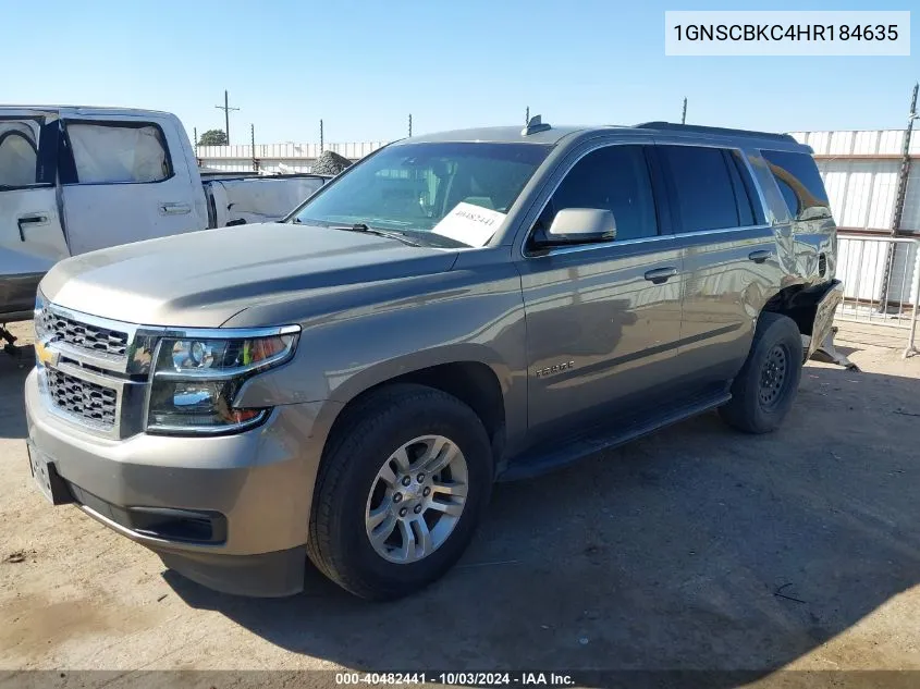 2017 Chevrolet Tahoe Lt VIN: 1GNSCBKC4HR184635 Lot: 40482441