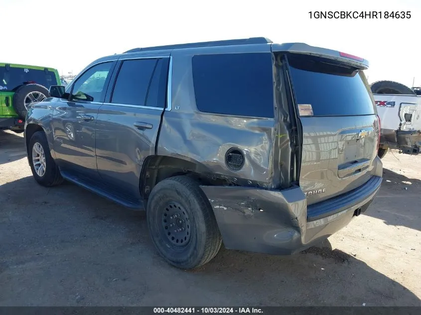 2017 Chevrolet Tahoe Lt VIN: 1GNSCBKC4HR184635 Lot: 40482441