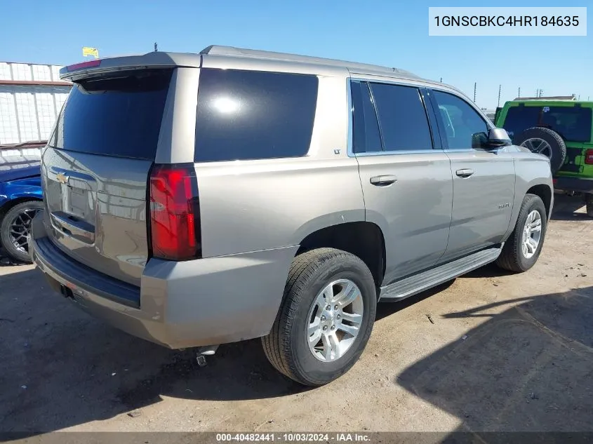 2017 Chevrolet Tahoe Lt VIN: 1GNSCBKC4HR184635 Lot: 40482441