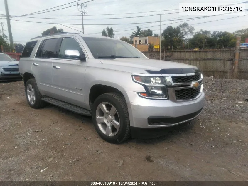 2017 Chevrolet Tahoe Ls VIN: 1GNSKAKC1HR336710 Lot: 40518910