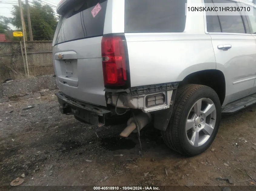 2017 Chevrolet Tahoe Ls VIN: 1GNSKAKC1HR336710 Lot: 40518910