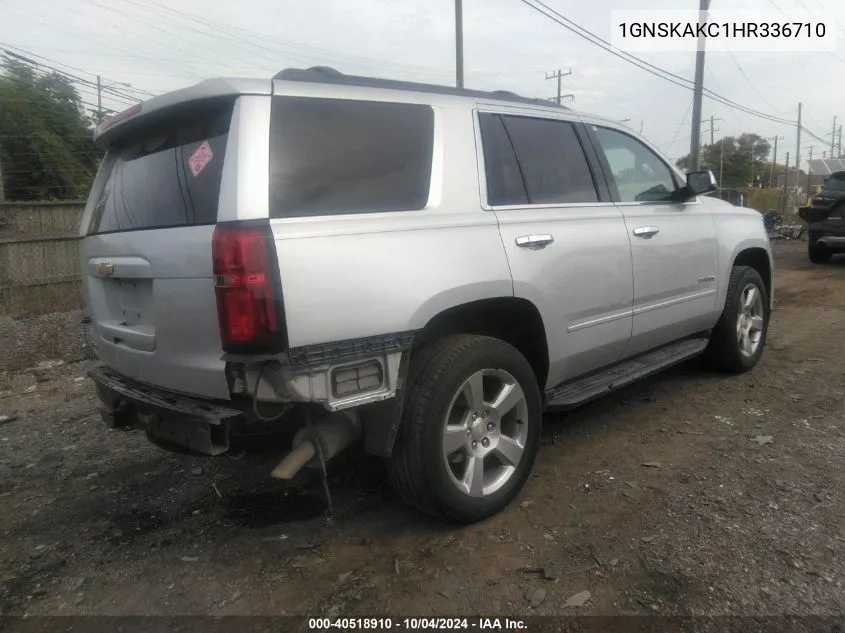 2017 Chevrolet Tahoe Ls VIN: 1GNSKAKC1HR336710 Lot: 40518910