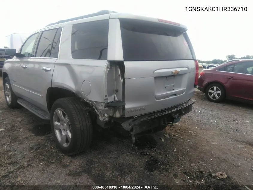 2017 Chevrolet Tahoe Ls VIN: 1GNSKAKC1HR336710 Lot: 40518910