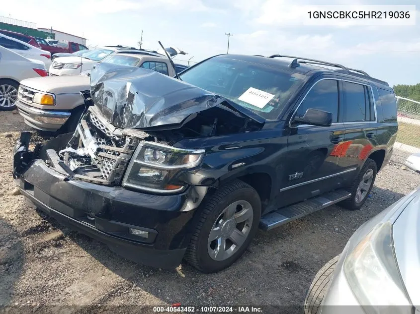 2017 Chevrolet Tahoe Lt VIN: 1GNSCBKC5HR219036 Lot: 40543452