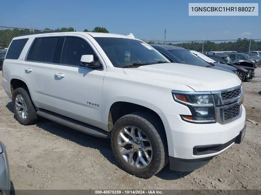 2017 Chevrolet Tahoe Lt VIN: 1GNSCBKC1HR188027 Lot: 40575259