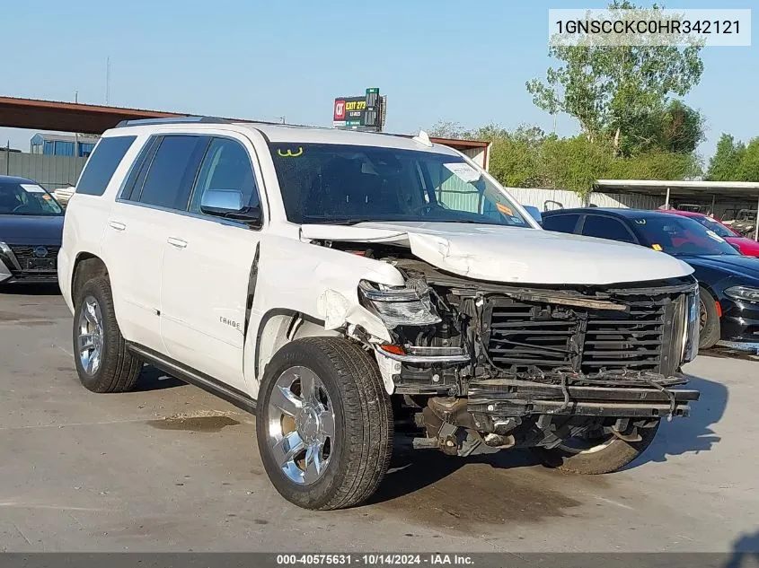 2017 Chevrolet Tahoe Premier VIN: 1GNSCCKC0HR342121 Lot: 40575631