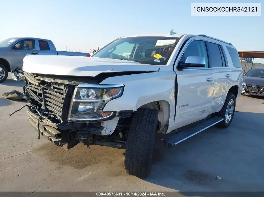 2017 Chevrolet Tahoe Premier VIN: 1GNSCCKC0HR342121 Lot: 40575631