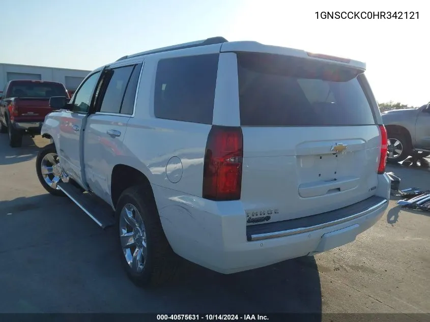 2017 Chevrolet Tahoe Premier VIN: 1GNSCCKC0HR342121 Lot: 40575631