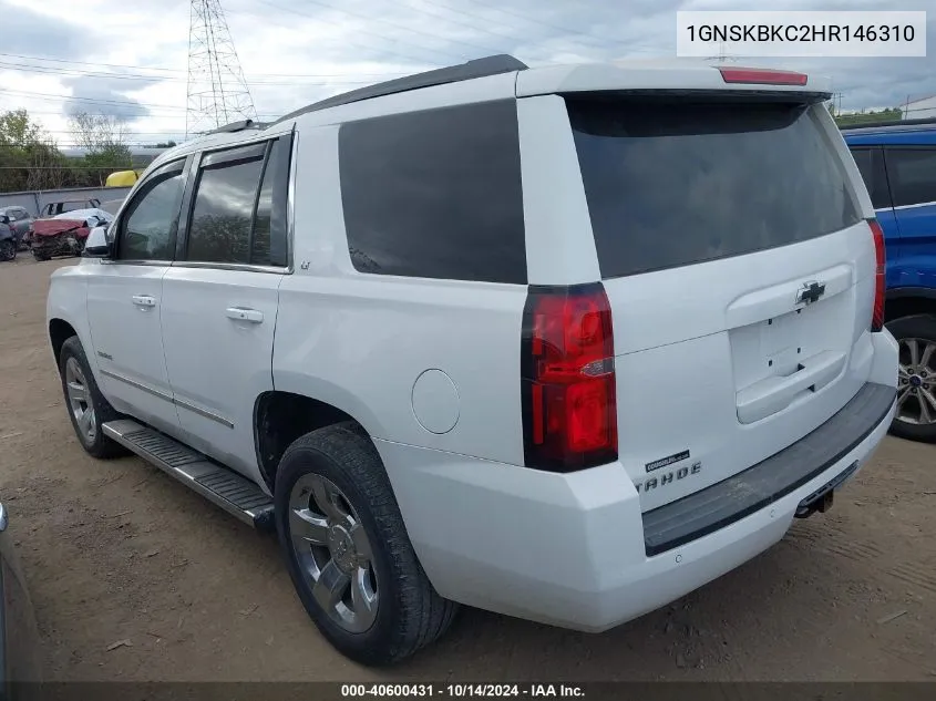 2017 Chevrolet Tahoe Lt VIN: 1GNSKBKC2HR146310 Lot: 40600431