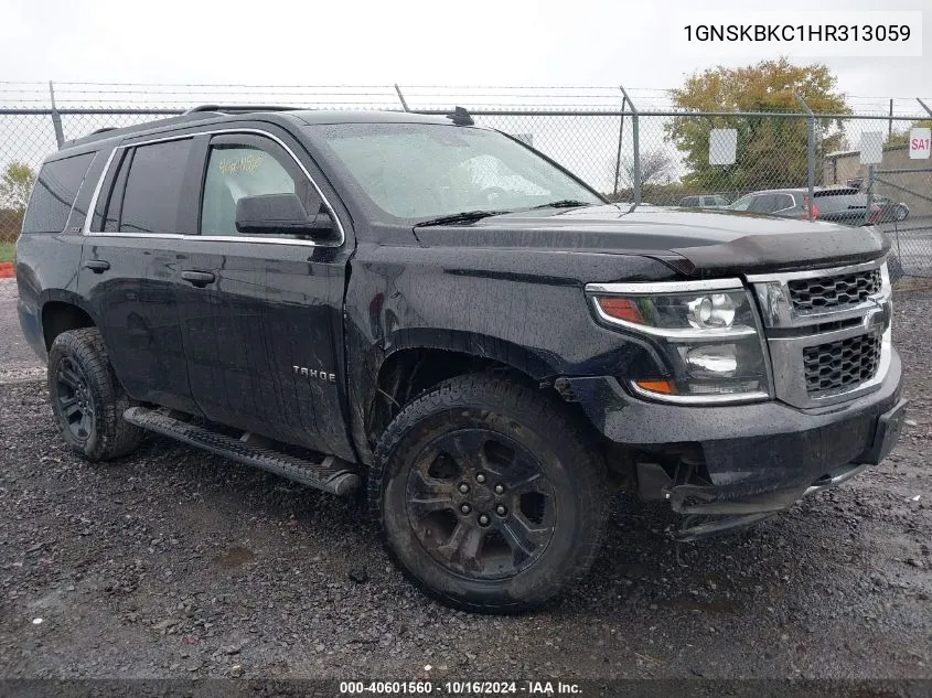 2017 Chevrolet Tahoe Lt VIN: 1GNSKBKC1HR313059 Lot: 40601560