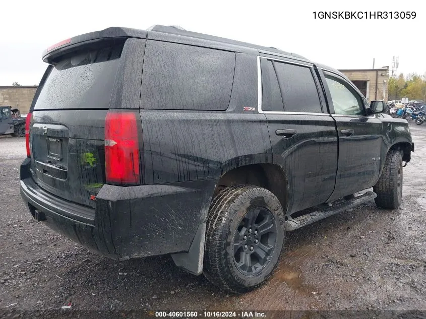 2017 Chevrolet Tahoe Lt VIN: 1GNSKBKC1HR313059 Lot: 40601560