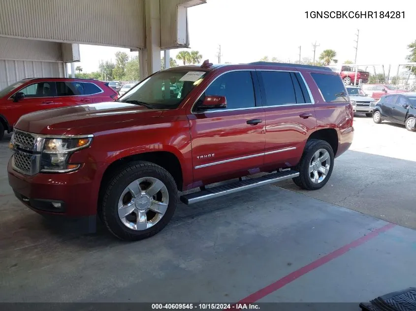 2017 Chevrolet Tahoe Lt VIN: 1GNSCBKC6HR184281 Lot: 40609545