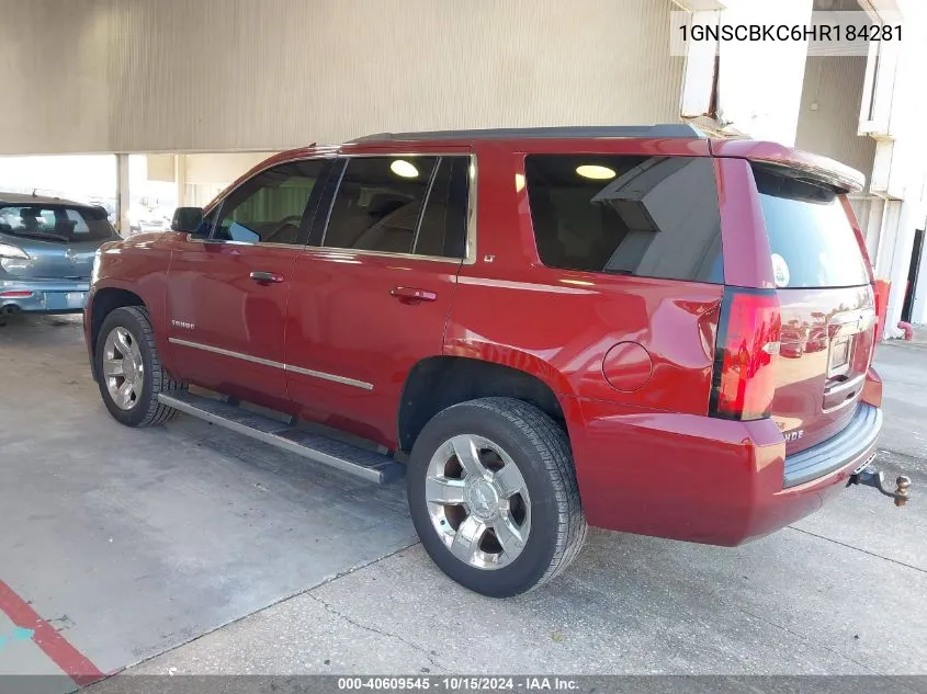 2017 Chevrolet Tahoe Lt VIN: 1GNSCBKC6HR184281 Lot: 40609545