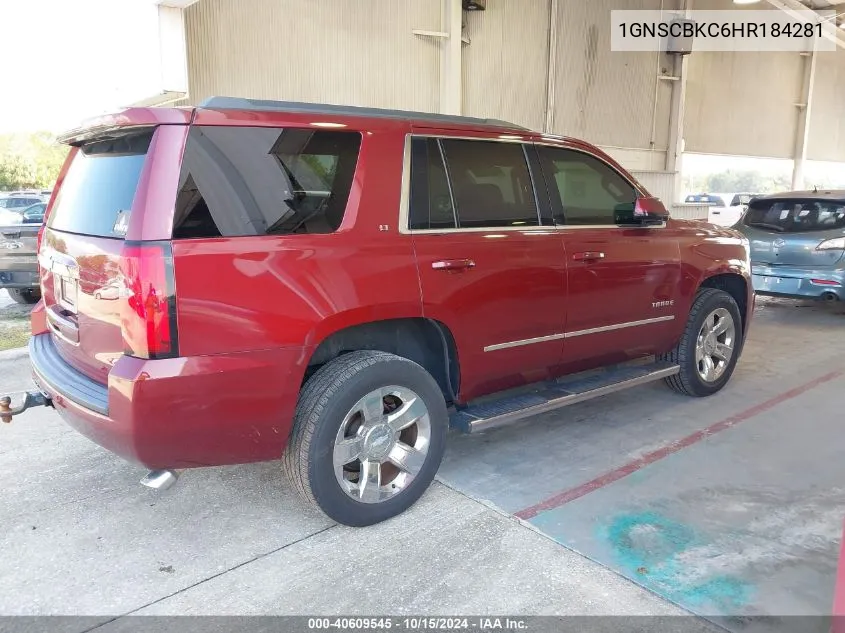 2017 Chevrolet Tahoe Lt VIN: 1GNSCBKC6HR184281 Lot: 40609545