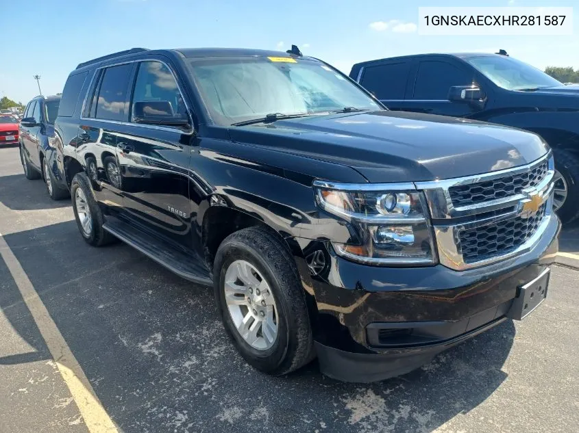 2017 Chevrolet Tahoe Ls VIN: 1GNSKAECXHR281587 Lot: 40648998